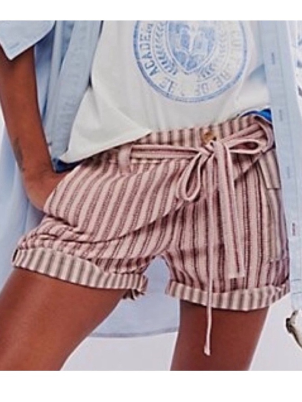 Free People FP One Harriet striped shorts